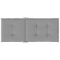 vidaXL Cojín silla de jardín respaldo alto 4 uds tela gris 120x50x3 cm vidaXL Cojín silla de jardín respaldo alto 4 uds tela gris 120x50x3 cm