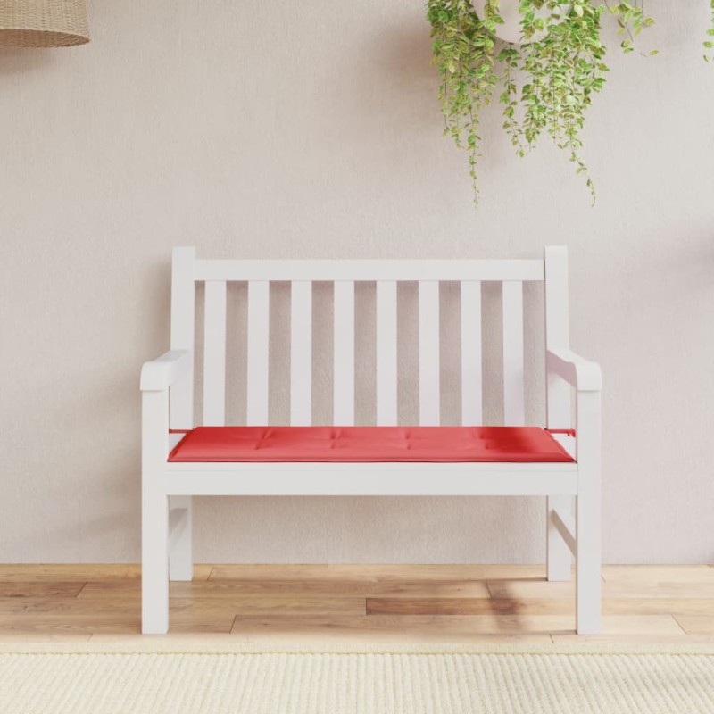 vidaXL Cojín para banco de jardín tela Oxford rojo 120x50x3 cm vidaXL Cojín para banco de jardín tela Oxford rojo 120x50x3 cm