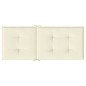 vidaXL Cojín silla de jardín respaldo alto 4 uds tela crema 120x50x3cm vidaXL Cojín silla de jardín respaldo alto 4 uds tela crema 120x50x3cm