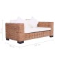 vidaXL Juego de sofás para jardín con cojines 2 piezas ratán natural vidaXL Juego de sofás para jardín con cojines 2 piezas ratán natural