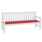 vidaXL Cojín de banco de jardín tela Oxford rojo 180x50x3 cm vidaXL Cojín de banco de jardín tela Oxford rojo 180x50x3 cm