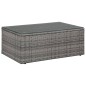 vidaXL Set de muebles de jardín 4 piezas y cojines ratán PE gris