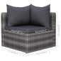 vidaXL Set de muebles de jardín y cojines 6 pzas ratán sintético gris vidaXL Set de muebles de jardín y cojines 6 pzas ratán sintético gris