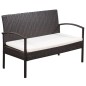vidaXL Set muebles de jardín 5 piezas y cojines ratán sintético marrón vidaXL Set muebles de jardín 5 piezas y cojines ratán sintético marrón