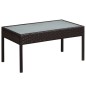 vidaXL Set muebles de jardín 5 piezas y cojines ratán sintético marrón vidaXL Set muebles de jardín 5 piezas y cojines ratán sintético marrón