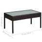 vidaXL Set muebles de jardín 5 piezas y cojines ratán sintético marrón vidaXL Set muebles de jardín 5 piezas y cojines ratán sintético marrón