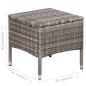 vidaXL Set mesa y sillas bistró jardín 3 pzas ratán sintético marrón