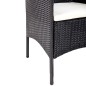 vidaXL Set de muebles de jardín 4 pzas y cojines ratán sintético negro
