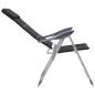 vidaXL Sillas de camping de aluminio 2 unidades negras 58x69x111 cm vidaXL Sillas de camping de aluminio 2 unidades negras 58x69x111 cm