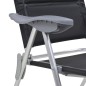 vidaXL Sillas de camping de aluminio 2 unidades negras 58x69x111 cm vidaXL Sillas de camping de aluminio 2 unidades negras 58x69x111 cm