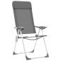 vidaXL Sillas de camping plegables 4 unidades aluminio gris vidaXL Sillas de camping plegables 4 unidades aluminio gris