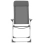 vidaXL Sillas de camping plegables 4 unidades aluminio gris vidaXL Sillas de camping plegables 4 unidades aluminio gris