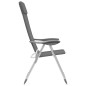 vidaXL Sillas de camping plegables 4 unidades aluminio gris vidaXL Sillas de camping plegables 4 unidades aluminio gris
