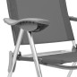 vidaXL Sillas de camping plegables 4 unidades aluminio gris vidaXL Sillas de camping plegables 4 unidades aluminio gris