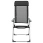 vidaXL Sillas de camping plegables de aluminio 2 unidades negro vidaXL Sillas de camping plegables de aluminio 2 unidades negro