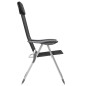 vidaXL Sillas de camping plegables de aluminio 2 unidades negro vidaXL Sillas de camping plegables de aluminio 2 unidades negro