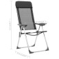 vidaXL Sillas de camping plegables de aluminio 2 unidades negro vidaXL Sillas de camping plegables de aluminio 2 unidades negro