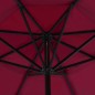 vidaXL Sombrilla de jardín con base portátil rojo vidaXL Sombrilla de jardín con base portátil rojo