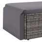 vidaXL Set de muebles de jardín 2 pzas y cojines ratán sintético gris vidaXL Set de muebles de jardín 2 pzas y cojines ratán sintético gris