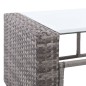 vidaXL Set de muebles de jardín 4 pzas y cojines ratán sintético gris