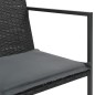 vidaXL Set comedor de jardín 5 piezas y cojines ratán sintético negro vidaXL Set comedor de jardín 5 piezas y cojines ratán sintético negro
