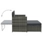 vidaXL Set de muebles de jardín 2 pzas y cojines ratán sintético gris vidaXL Set de muebles de jardín 2 pzas y cojines ratán sintético gris