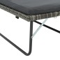 vidaXL Set de muebles de jardín 2 pzas y cojines ratán sintético gris vidaXL Set de muebles de jardín 2 pzas y cojines ratán sintético gris