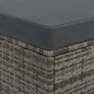 vidaXL Set de muebles de jardín 2 pzas y cojines ratán sintético gris vidaXL Set de muebles de jardín 2 pzas y cojines ratán sintético gris