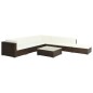 vidaXL Set muebles de jardín 8 piezas y cojines ratán sintético marrón vidaXL Set muebles de jardín 8 piezas y cojines ratán sintético marrón