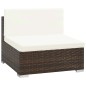vidaXL Set muebles de jardín 8 piezas y cojines ratán sintético marrón vidaXL Set muebles de jardín 8 piezas y cojines ratán sintético marrón