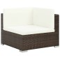 vidaXL Set muebles de jardín 8 piezas y cojines ratán sintético marrón vidaXL Set muebles de jardín 8 piezas y cojines ratán sintético marrón