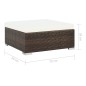 vidaXL Set muebles de jardín 8 piezas y cojines ratán sintético marrón vidaXL Set muebles de jardín 8 piezas y cojines ratán sintético marrón