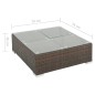 vidaXL Set muebles de jardín 8 piezas y cojines ratán sintético marrón vidaXL Set muebles de jardín 8 piezas y cojines ratán sintético marrón