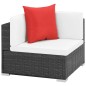 vidaXL Set muebles de jardín 7 piezas y cojines ratán sintético negro vidaXL Set muebles de jardín 7 piezas y cojines ratán sintético negro
