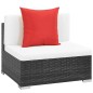 vidaXL Set muebles de jardín 7 piezas y cojines ratán sintético negro vidaXL Set muebles de jardín 7 piezas y cojines ratán sintético negro