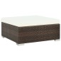 vidaXL Set muebles de jardín 7 piezas y cojines ratán sintético marrón