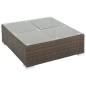 vidaXL Set muebles de jardín 7 piezas y cojines ratán sintético marrón