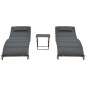 vidaXL Set de muebles de jardín plegables 3 pzas ratán sintético gris vidaXL Set de muebles de jardín plegables 3 pzas ratán sintético gris