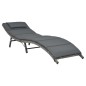 vidaXL Set de muebles de jardín plegables 3 pzas ratán sintético gris vidaXL Set de muebles de jardín plegables 3 pzas ratán sintético gris