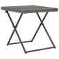 vidaXL Set de muebles de jardín plegables 3 pzas ratán sintético gris vidaXL Set de muebles de jardín plegables 3 pzas ratán sintético gris