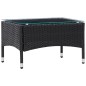 vidaXL Set muebles de jardín y cojines 5 piezas ratán sintético negro vidaXL Set muebles de jardín y cojines 5 piezas ratán sintético negro