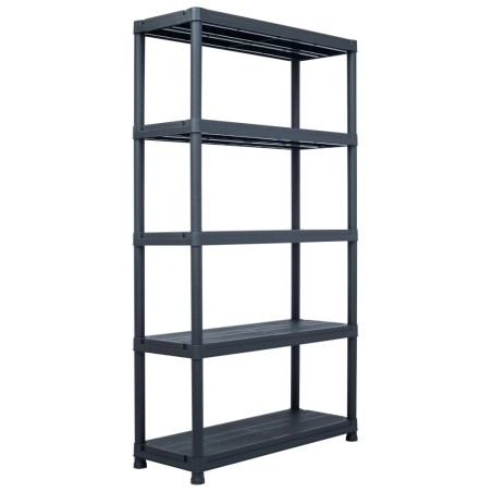 vidaXL Estantería de plástico 500 kg 100x40x180 cm negro