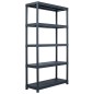 vidaXL Estantería de plástico 500 kg 100x40x180 cm negro