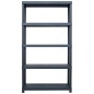vidaXL Estantería de plástico 500 kg 100x40x180 cm negro