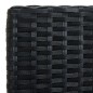 vidaXL Set de muebles de jardín 4 pzas y cojines ratán sintético negro