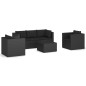 vidaXL Set de muebles de jardín 4 pzas y cojines ratán sintético negro vidaXL Set de muebles de jardín 4 pzas y cojines ratán sintético negro