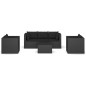 vidaXL Set de muebles de jardín 4 pzas y cojines ratán sintético negro vidaXL Set de muebles de jardín 4 pzas y cojines ratán sintético negro
