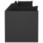 vidaXL Set de muebles de jardín 4 pzas y cojines ratán sintético negro vidaXL Set de muebles de jardín 4 pzas y cojines ratán sintético negro