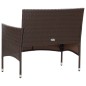 vidaXL Set muebles de jardín 4 piezas y cojines ratán sintético marrón vidaXL Set muebles de jardín 4 piezas y cojines ratán sintético marrón