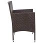 vidaXL Set muebles de jardín 4 piezas y cojines ratán sintético marrón vidaXL Set muebles de jardín 4 piezas y cojines ratán sintético marrón